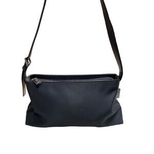 Coach Vintage Mercer 7406 Black Nylon Twill Shoulder Bag Purse Leather Trim 1999